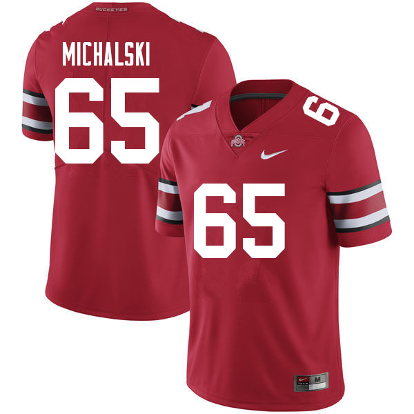 Ohio State Buckeyes #65 Zen Michalski College Football Jerseys Sale-Red